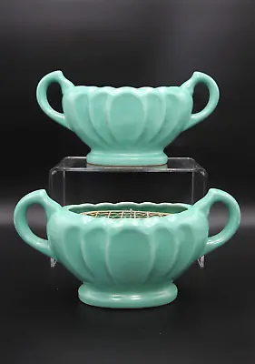 Buy 1930s Art Deco Dee Gee Stoneware Turquoise Vase Or Planter Made In England X 2 • 42.73£
