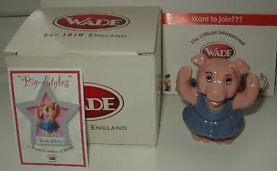 Buy RARE Wade  Pig-Styles TWIRLY WHIRLEY.  Boxed & COA.  2002 Lt Ed Of 200 • 15.99£