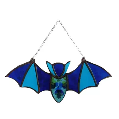Buy Halloween Bat Stained Glass Suncatcher Window Hanging Acrylic Wall Art Decor UK • 9.30£