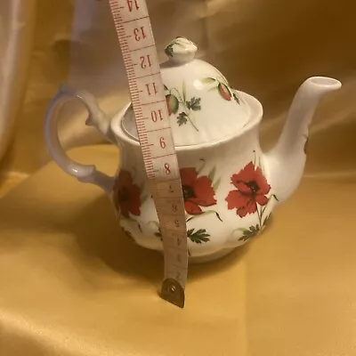 Buy Staffordshire Fine Bone China Mini Poppy Teapot Milk Jug Vintage Made In England • 10£