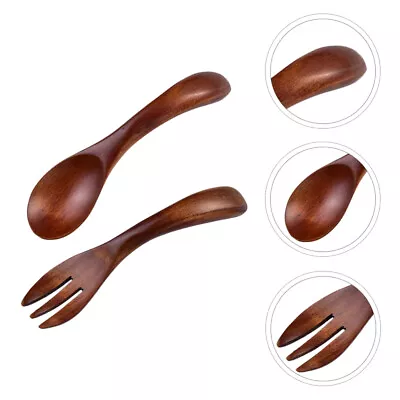 Buy  Kitchen Wooden Children's Fork And Spoon Kids Dinnerware Sets • 7.99£