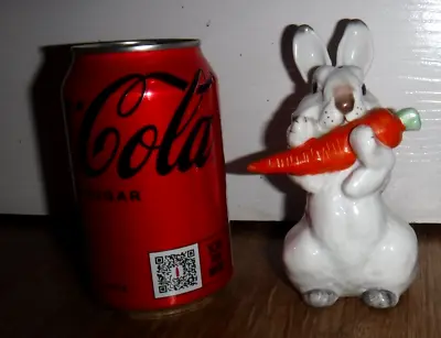 Buy Vintage Lomonosov Figurine ~ Rabbit With Carrot ~ Hand Painted USSR ~ Excellent • 24.99£