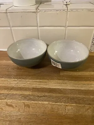 Buy Denby Elements- Fern Green Rice/Noodle Bowls X2 Brand New Seconds. • 19.99£