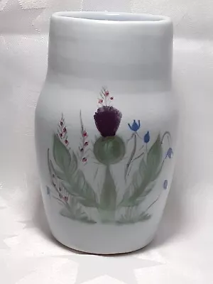 Buy Buchan Portobello Thistle Vase Pale Blue Grey Made In Scotland 14.5cm Tall • 10£