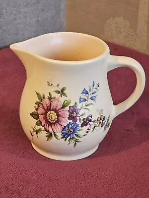 Buy Vintage Axe Vale Pottery Devon Milk Jug / Creamer With Pretty Floral Pattern • 2.99£