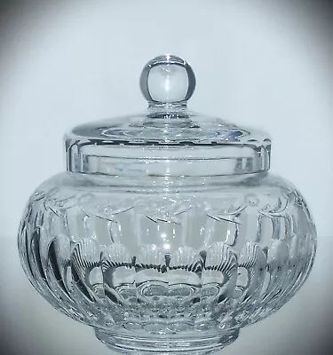 Buy DARTINGTON Crystal Fluted Glass Decorative Lidded Sweet Bowl  Dish - 12cm • 12.50£