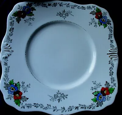 Buy A VINTAGE 9  Square  PLATE ~  PLANT   ~ FLORAL DESIGN ~ TUSCAN CHINA ~ ENGLAND   • 14.50£