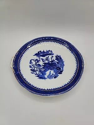 Buy Vintage 10  Blue Willow Ware Cake Plate W/Tab Handles • 16.97£
