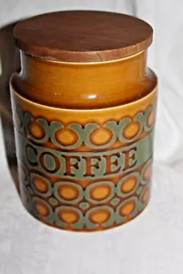 Buy Vintage Hornsea Pottery, Bronte, Ceramic Coffee Storage Jar/Canister Brown/Green • 15£