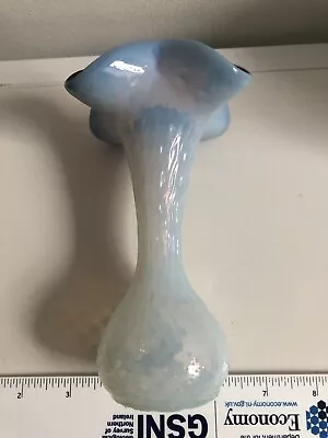 Buy Victorian Blown Opalescent Cranberry Glass Vase Excellent Unpolished Pontil 6” H • 9.99£