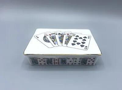 Buy Queens Fine Bone China Cut For Coffee Playing Cards Box With Lid • 28.49£
