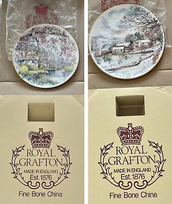 Buy 2 Royal Grafton Plates, Four Seasons, Spring & Winter, Excellent Condition. • 6.99£