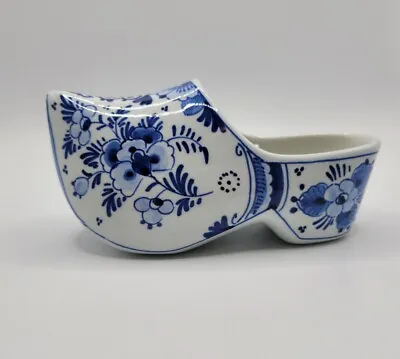 Buy Vintage Royal Delft Hand Painted Dutch Holland Blue Floral Shoe 1070 • 23.71£