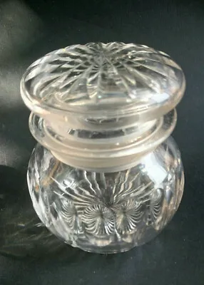 Buy Vintage Royal Brierley Gainsborough Pattern Lead Crystal Cut Glass Storage Jar  • 16£