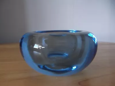 Buy Vintage Pale Blue Glass Bowl Candle Holder • 5.99£
