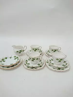 Buy Vintage Colclough Ivy Leaf 17pc Tea Set Cups Saucers Side Plates Creamer Jug • 4.99£