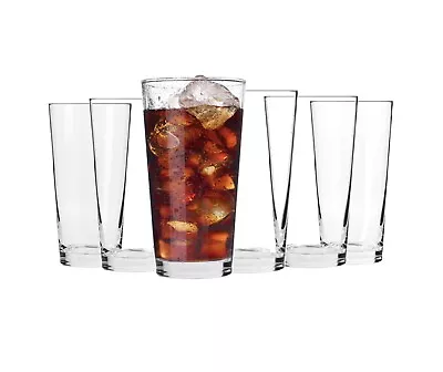 Buy 6 X Highball Glasses Long Hiball Tumblers Tall Drink Water Juice Cocktail 350ml • 11.99£