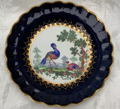 Buy Dr Wall Worcester 1 St Period 1755 - 1785 Exotic Birds Hand Painted Plate - Bowl • 74.99£