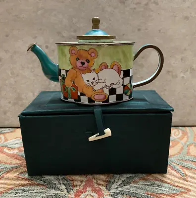Buy Trade&Aid Mini Enamel Teapot  Teddy&Cat  - Charlotte Di Vita • 22.95£