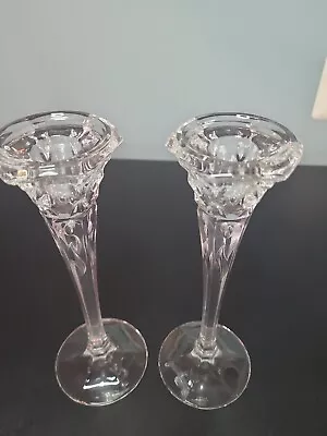 Buy Vintage Lead Crystal Candle Holders (2 Candle Holders) • 22.58£