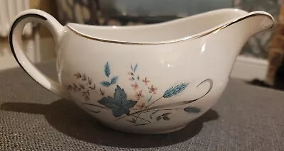 Buy Vintage Glo White Alfred Meakin Gravy Boat With Blue Flower Design • 10£