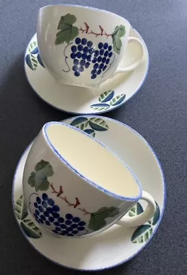 Buy 2 X Studio Design ~ Poole Pottery ~ Large Cups And Saucers - Unused. • 14.99£