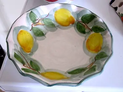 Buy Beautiful, Large Spanish Hand Painted Fruit Bowl.perfect,23 Cm Across,10 Cm Deep • 14.99£