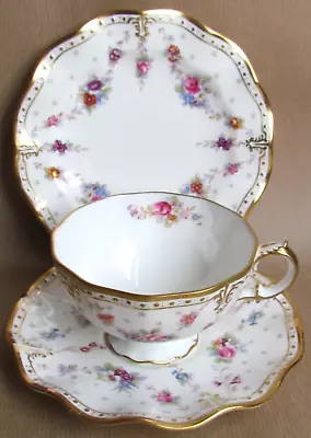 Buy Royal Crown Derby Royal Antoinette Tea Trio - Vintage (10469) • 169£