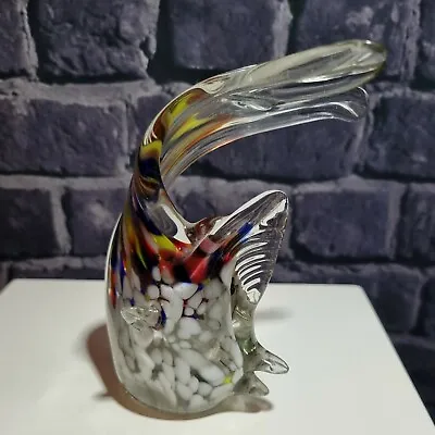 Buy Malta Phoenician Multicoloured Glass Fish Paperweight, Signed. VGC. • 15£