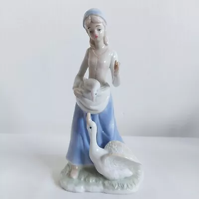 Buy Lladro Style Figurine Girl With Geese • 11.99£