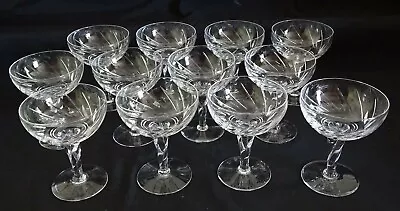 Buy Stuart England Lyric Set Of 12 Champagne Stems -Cut Glass • 142.31£