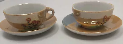 Buy Miniature Tea Cup Set  Handpainted Vintage 2” Taiwan Child’s Antique Granny Core • 14.24£