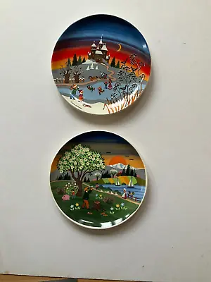 Buy 2x Poole Pottery Seasons Collector Plates - Spring I   421 And Winter I 424 • 16.95£