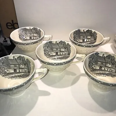 Buy Vintage Rural England Crown Ducal Gainsborough England Teacups Lot Of 5 # 749587 • 8.29£