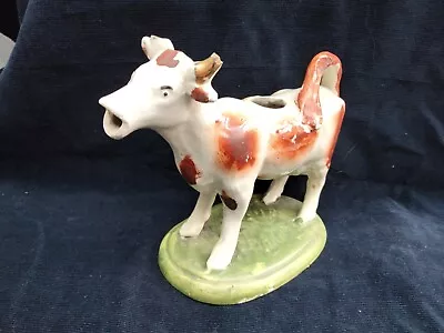 Buy SUPERB MID 19thC STAFFORDSHIRE RUSSET RED &Gold HORNED COW CREAMER C1840s • 24.99£