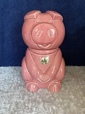 Buy Pig Cookie Jar Pink Dartmouth Pottery Made In England 11 Inches High Rare • 21£