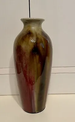 Buy American Studio Pottery Flambé Glaze Modern Deco Vase 9” • 32.20£