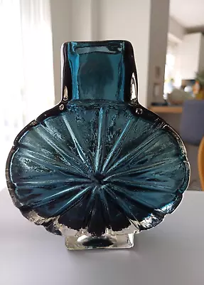 Buy Whitefriars Glass Sunburst Indigo Vase 1960s Geoffrey Baxter Excellent • 275£