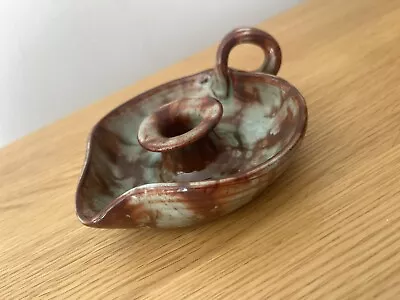 Buy Ewenny Pottery Wales Brown/blue Candlestick Holder Handmade • 10£