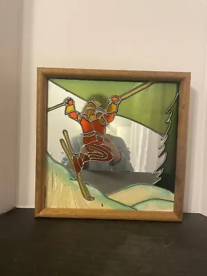 Buy Stained Glass Skiing Decorative Mirror • 33.78£