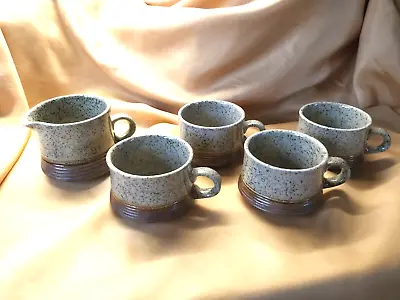 Buy Purbeck Pottery 'Portland'  ~ Vintage ~ Jug And 4 X Coffee Cups - Mint Cond. • 50£