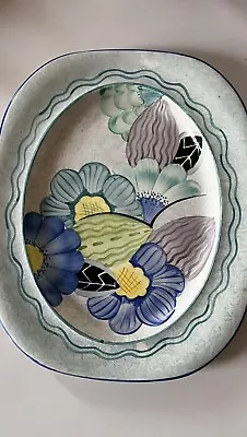 Buy Grays Hand Painted Floral Platter Design Number A455.  Rectangular 35cm X 28cm • 30£
