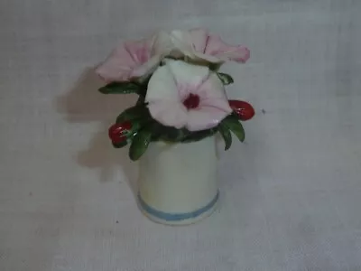 Buy Vintage Franklin Mint Porcelain Flower Hand Painted Miniature Ornament Miniature • 3.99£