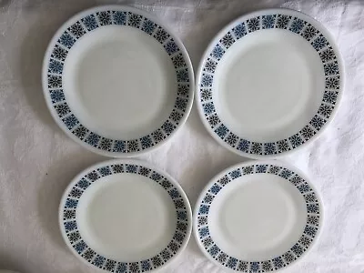 Buy Set Of 4 Pyrex JAJ Chelsea 1960's / 1970 Plates Made In England • 12£