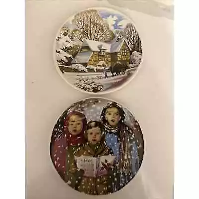 Buy Set Of 2 English Ironstone Pottery Holiday Plates 7 Inches With Original Box • 9.59£