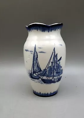 Buy EAST ANGLIA Pattern Blue & White Vase By Empire Porcelain Company ( 1925-39) • 10£