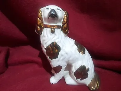Buy Antique Staffordshire Flatback Figure Copper Lustre Spaniel Mantle Wally Dog 6  • 19.99£