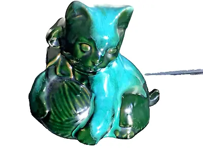 Buy Canadian Blue Mountain Pottery Cat With Ball Of Wool Figurine • 16£