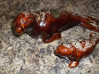 Buy MOTHER SEAL And PUP - VINTAGE KERNEWEK CORNISH POTTERY - EXCELLENT CONDITION • 9.99£