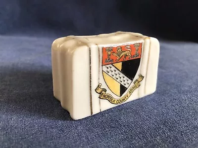 Buy Crested China￼￼. Carlton China. Norfolk County Arms. Suitcase￼￼. (Gos1) • 4£